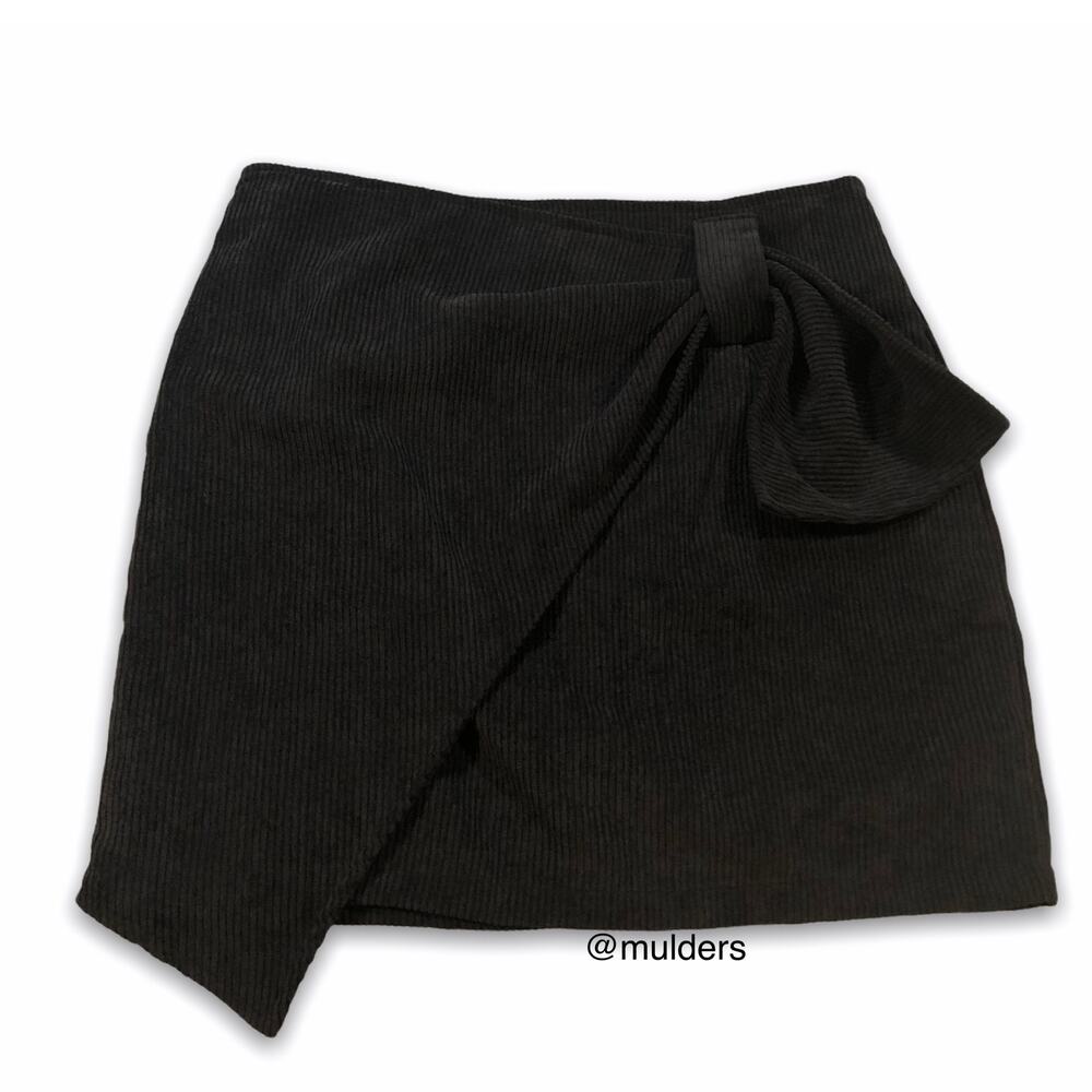 NWT LF. Rosebullet Black Cord Goth Mini Skirt